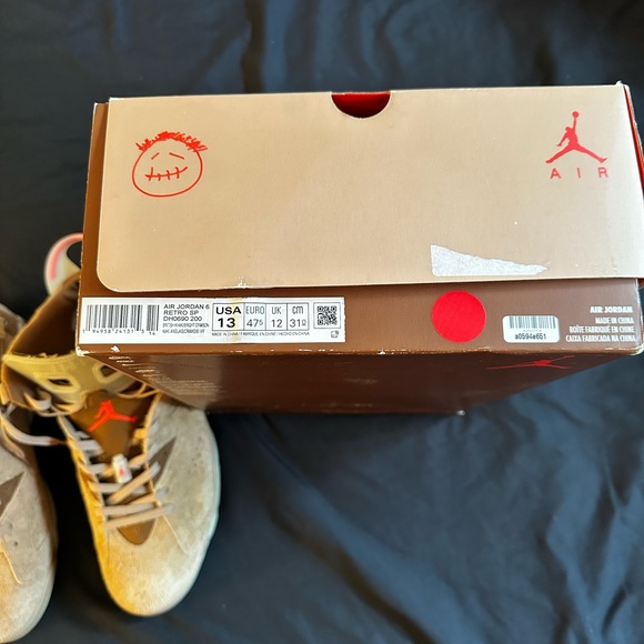 *SOLD* Jordan 6 Retro Travis Scott British Khaki Men’s Size 13 - Picture 8 of 10